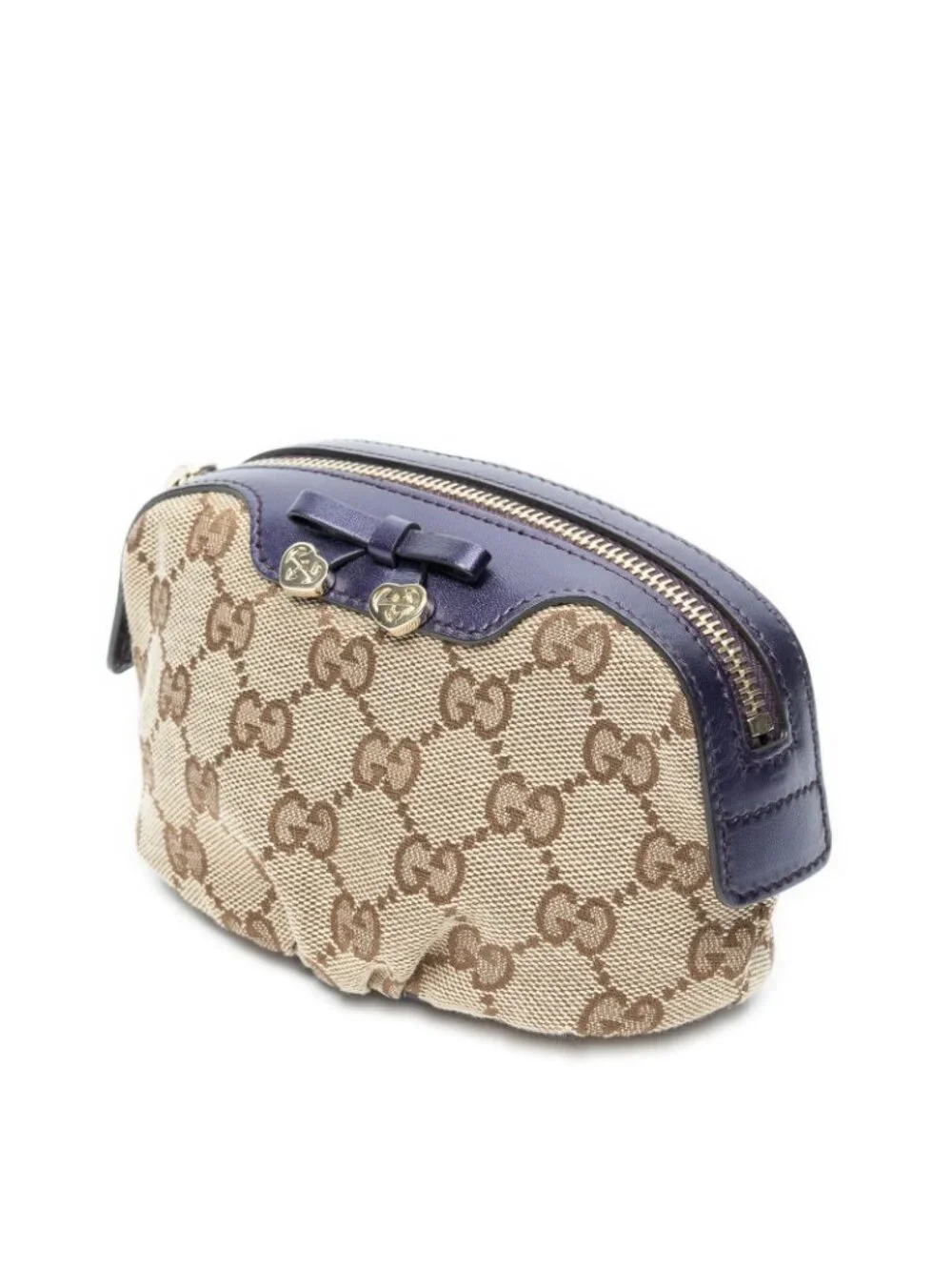 Gucci Mini Heart Cosmetic Pouch Purple